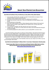 Sunsational SunFacts Sheet